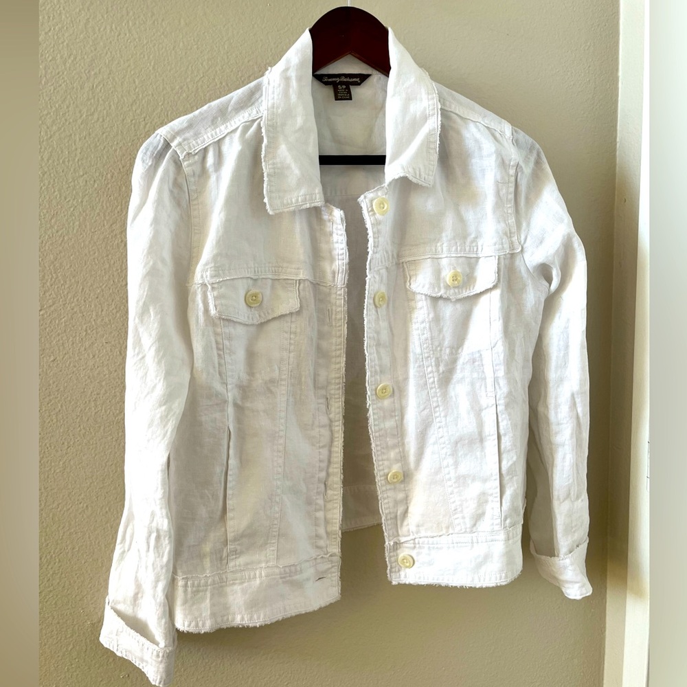 Tommy Bahama white lightweight linen jacket